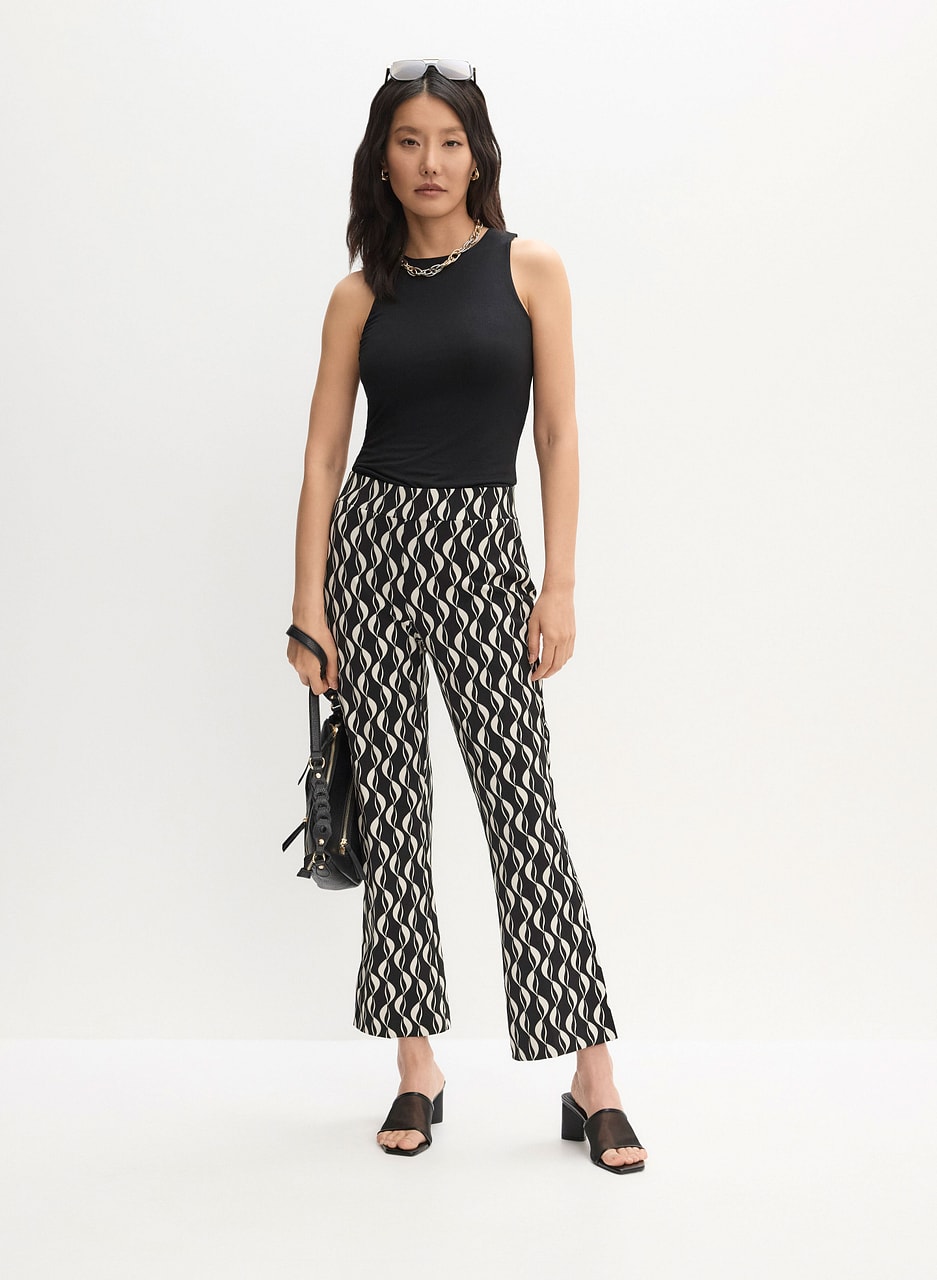 Joseph Ribkoff - Geometric Print Flare Leg Pants