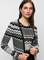 Zigzag Knit Duster Cardigan