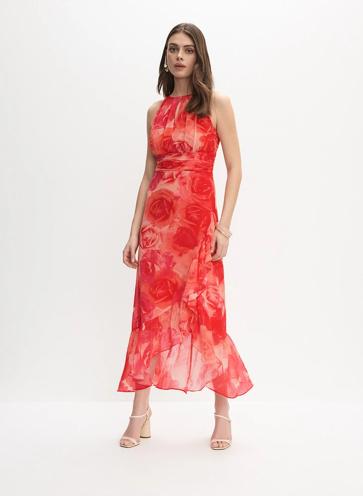 Rose Print Dress