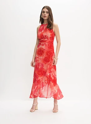 Rose Print Dress
