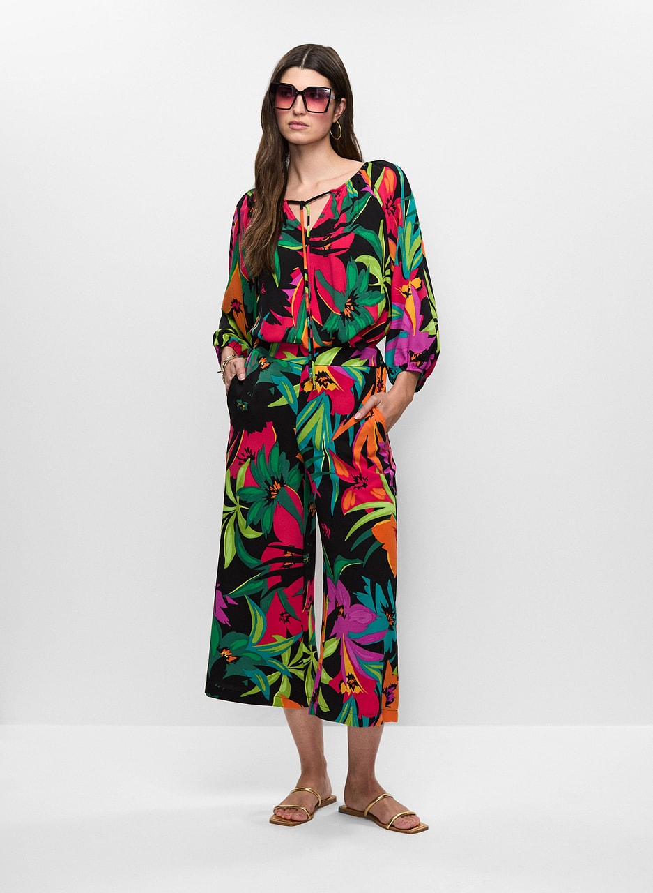 Joseph Ribkoff - Tropical Motif Pull-On Pants