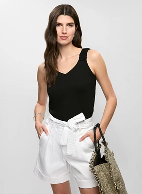 Ruched Strap Top
