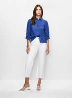 Button-Down Eyelet Blouse