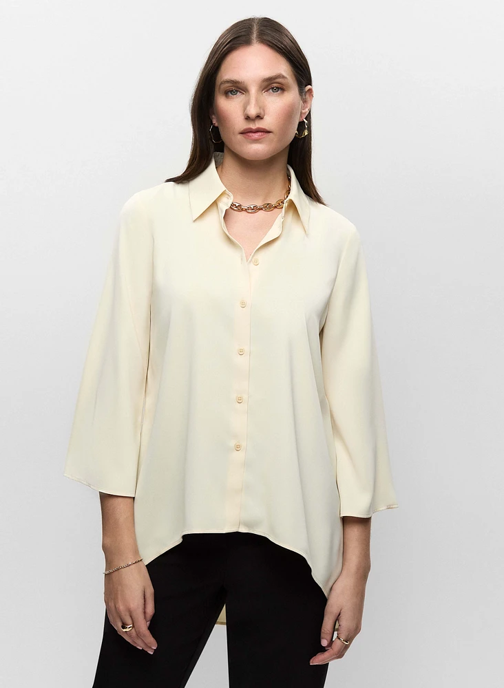 Asymmetric Button-Down Tunic