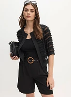 Joseph Ribkoff - Sheer Eyelash Fringe Jacket