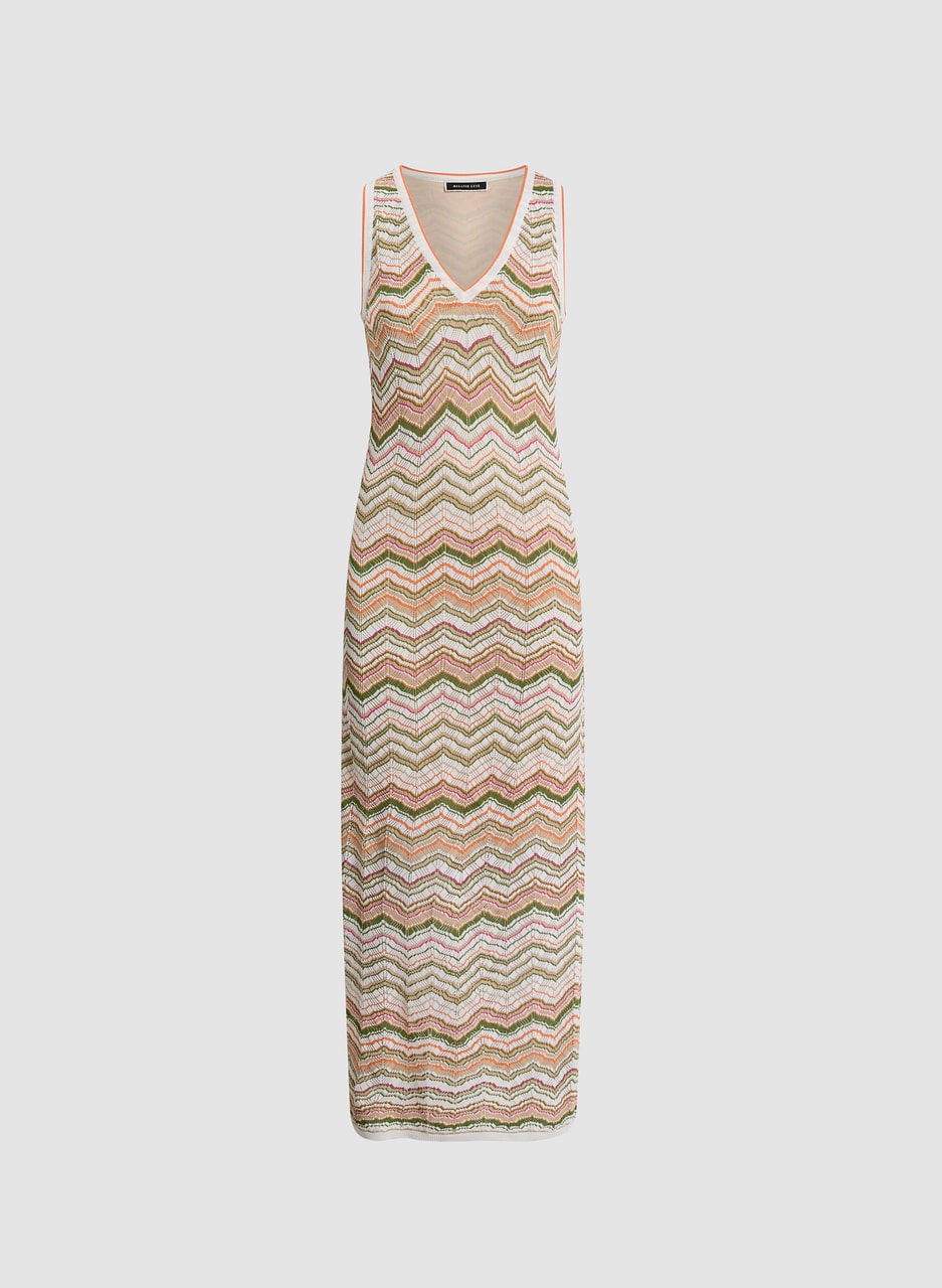 Zigzag Knit Maxi Dress