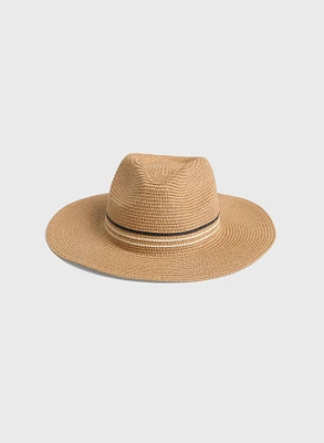 Striped Straw Panama Hat