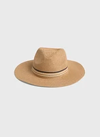 Striped Straw Panama Hat