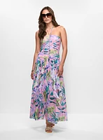 Strapless Mesh Maxi Dress