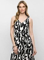 Geometric Print Midi Dress