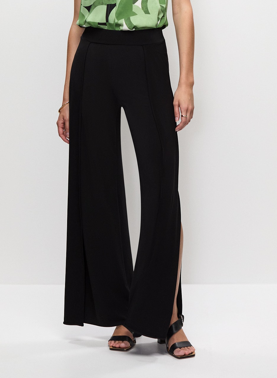 High Slit Flare Leg Pants