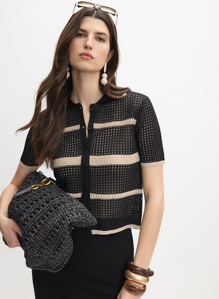 Joseph Ribkoff - Striped Polo Sweater
