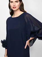 Chiffon Sleeve Cocktail Dress