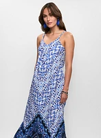 Mixed Print Maxi Dress