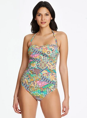 Bleu by Rod Beattie - Patchwork Tankini Top