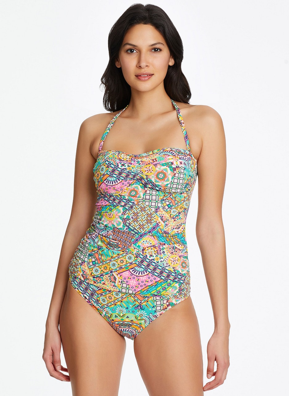 Bleu by Rod Beattie - Patchwork Tankini Top