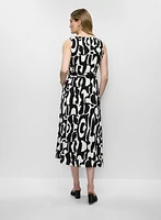 Geometric Print Midi Dress