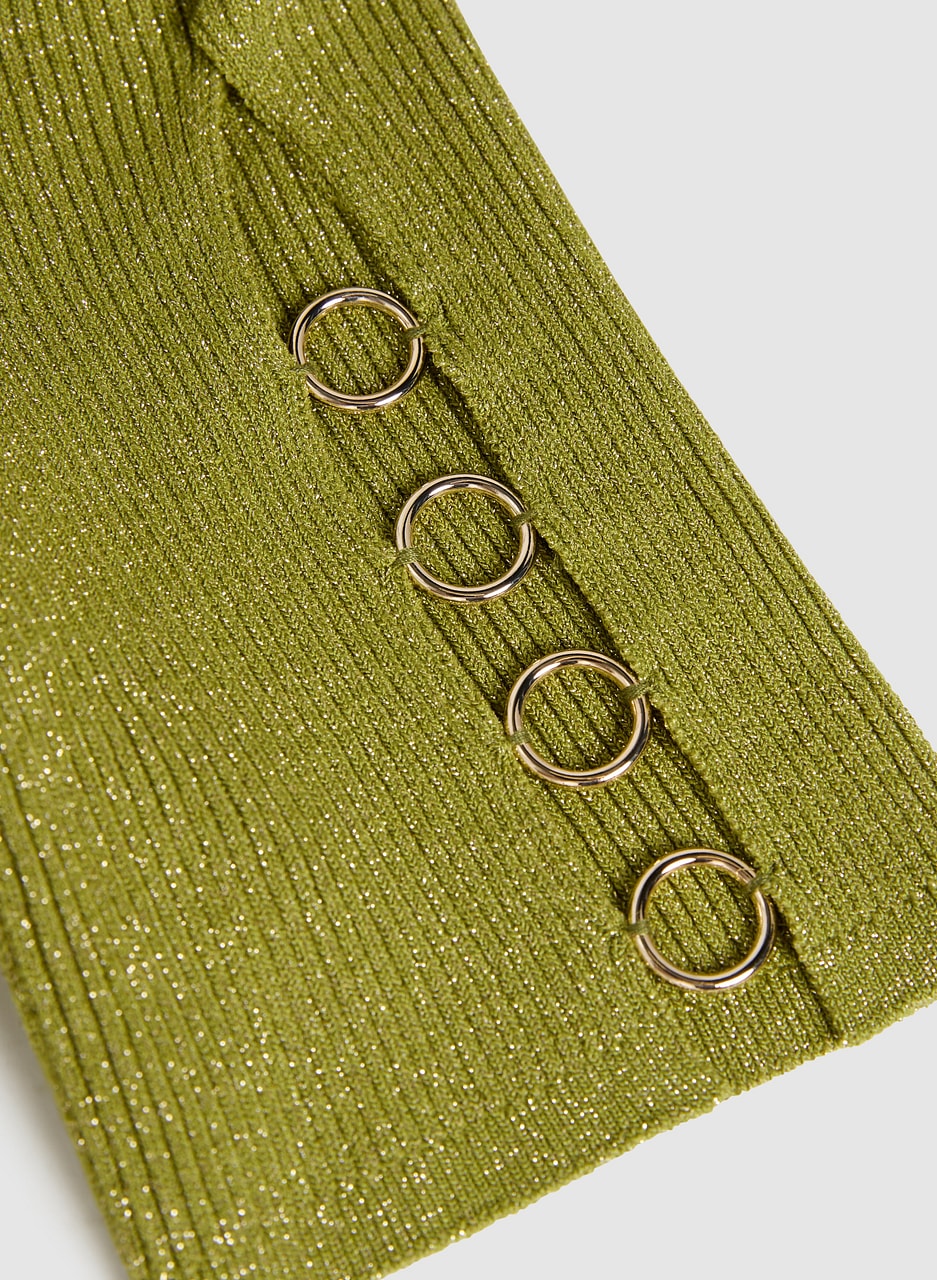Short Sleeve Ring Detail Sweater