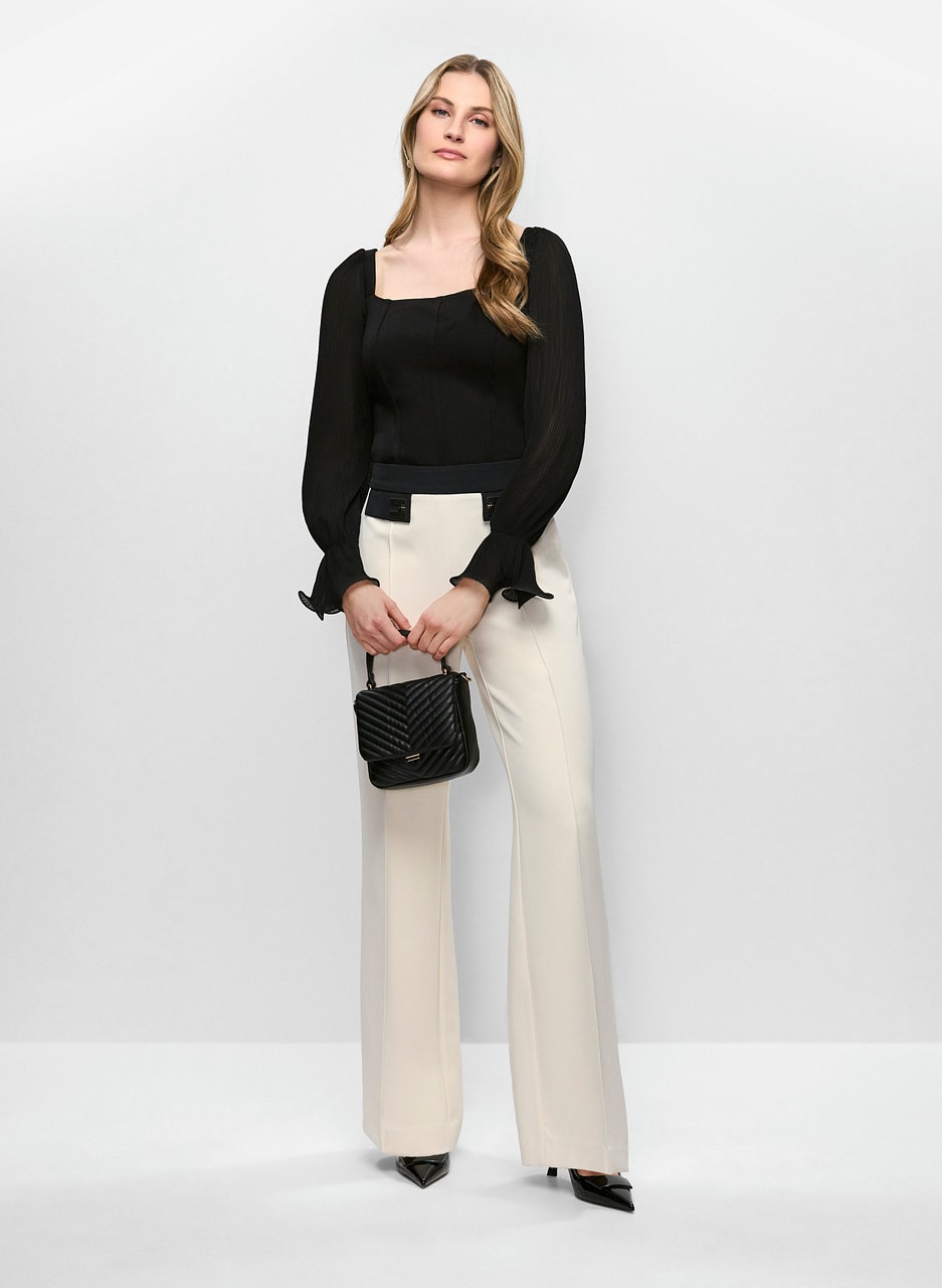 Square Neck Top & Colour Block Pants