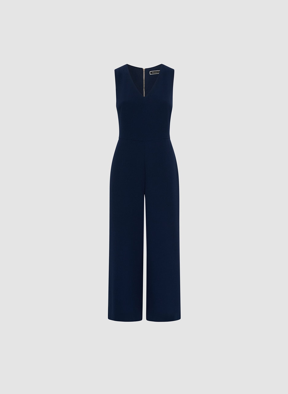 Crepe V-Neck Jumpsuit