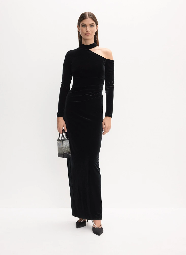 BA Nites - Cut-Out Velvet Dress