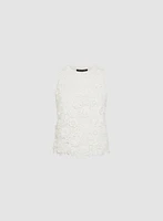 Lace Insert Sleeveless Top