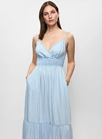 Tiered Tencel Maxi Dress