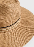 Striped Straw Panama Hat