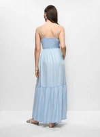 Tiered Tencel Maxi Dress