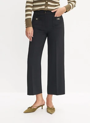 Pocket Detail Culotte Pants