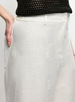 Linen Blend Wide Leg Pants