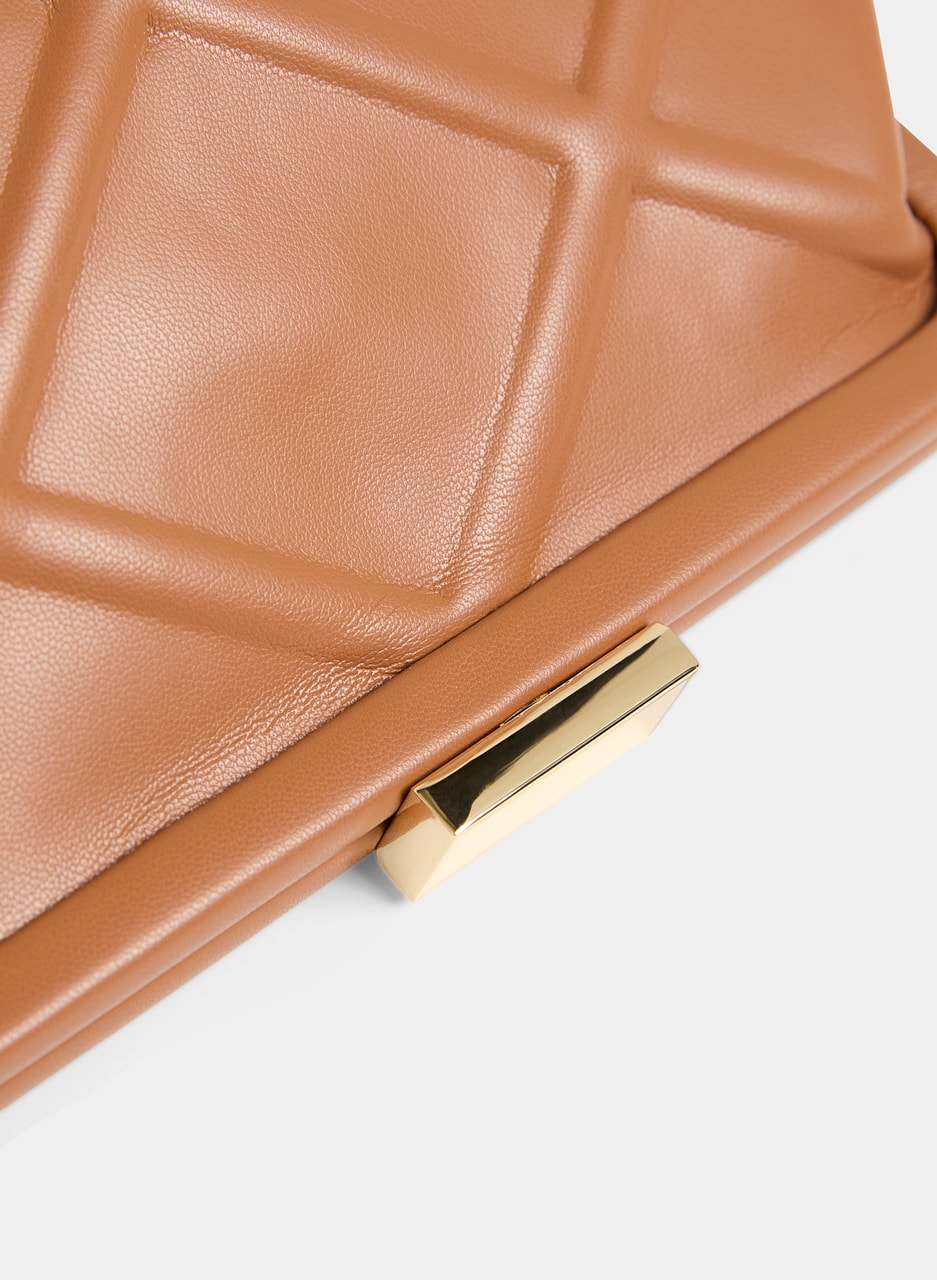 Textured Faux Leather Clutch