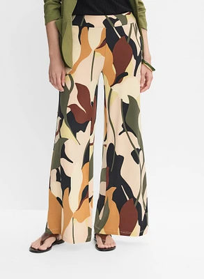 Abstract Wide-Leg Pants