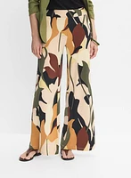 Abstract Wide-Leg Pants