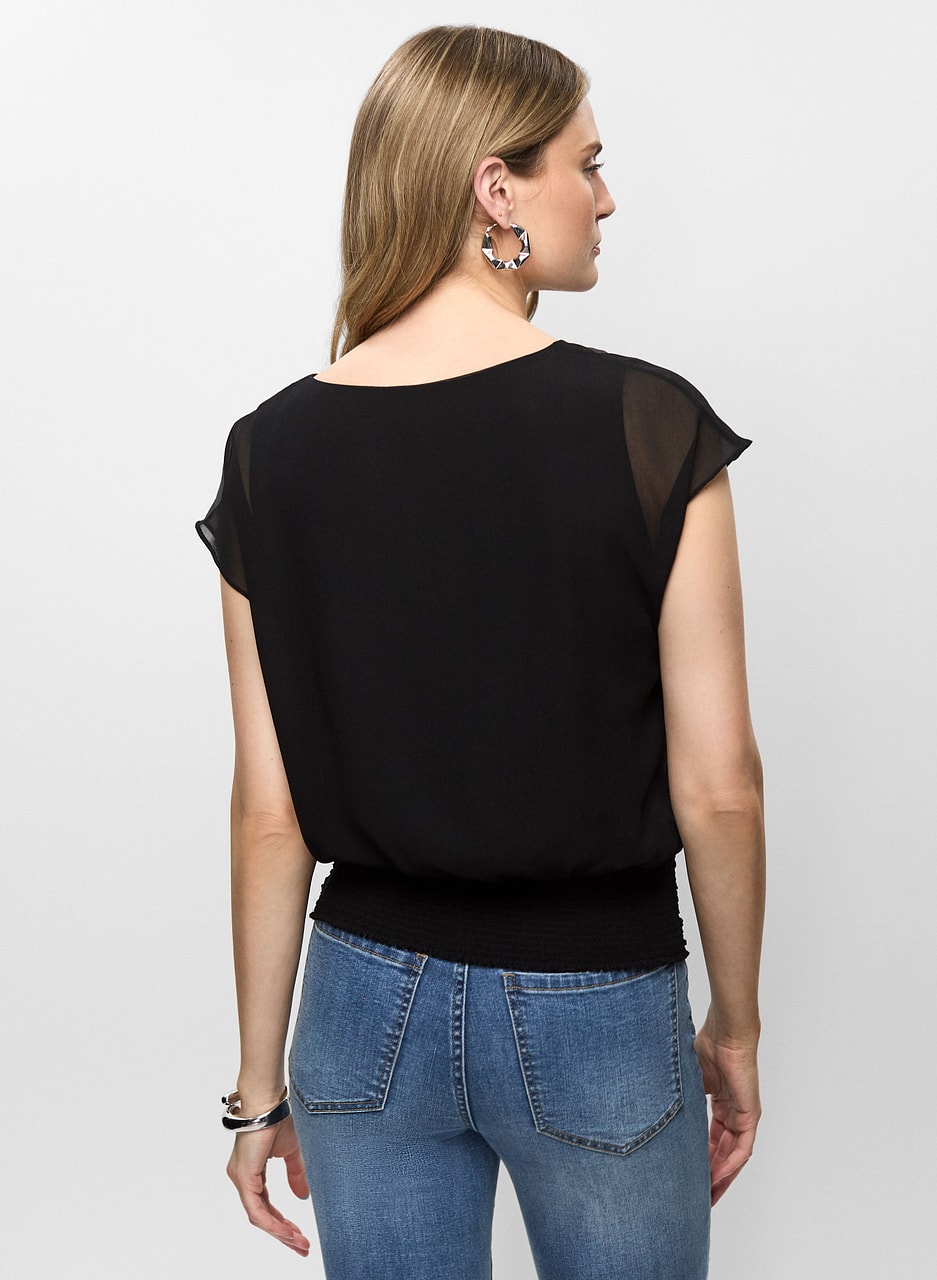 V-Neck Chiffon Blouse