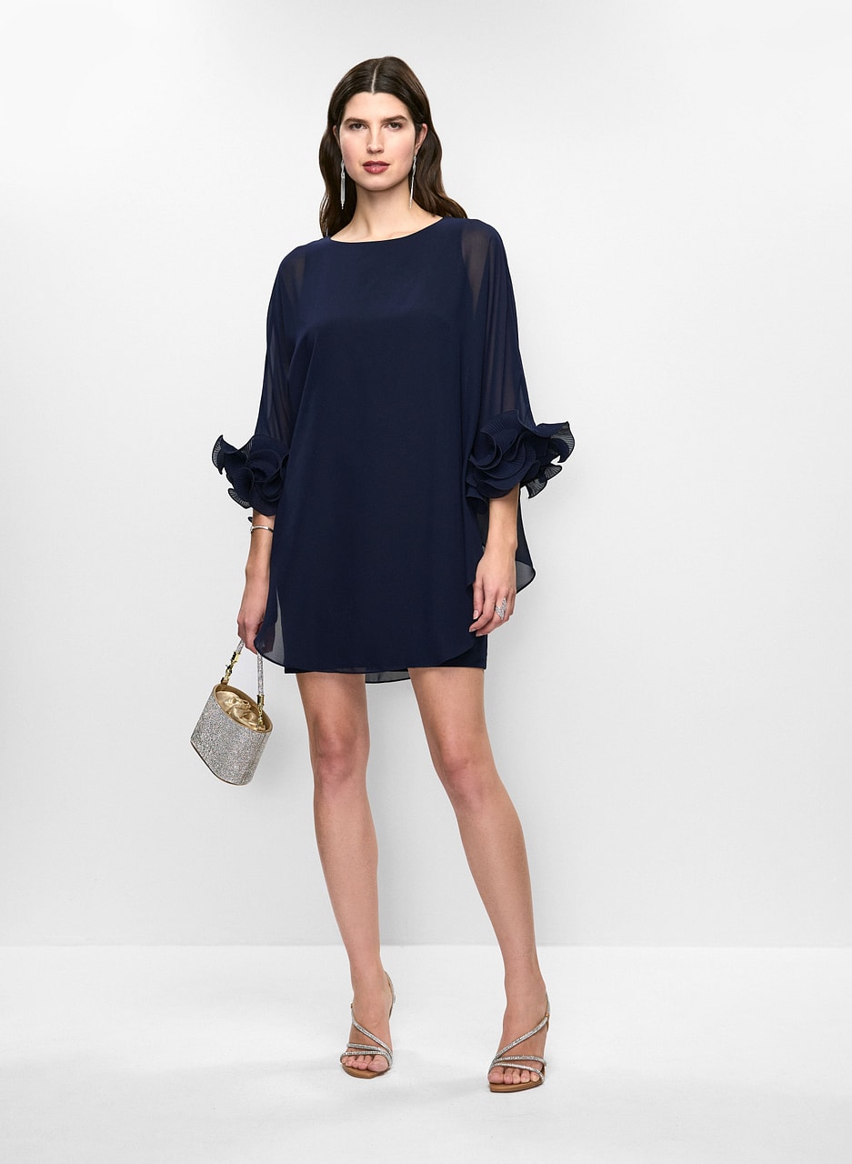 Chiffon Sleeve Cocktail Dress