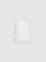 Sleeveless Eyelet Blouse