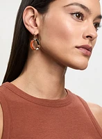 Enamel Link Drop Earrings