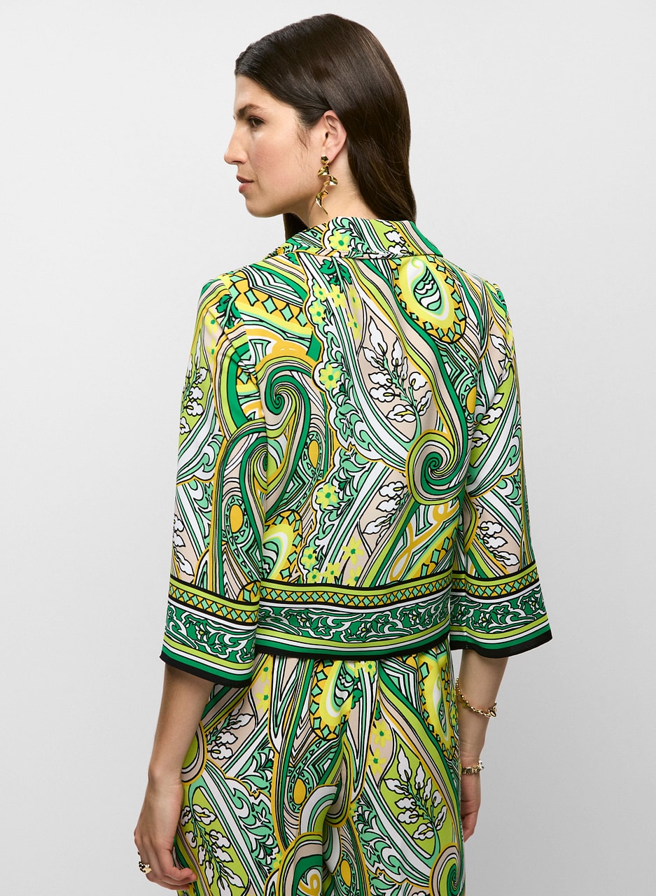 Joseph Ribkoff - Tied Hem Paisley Blouse