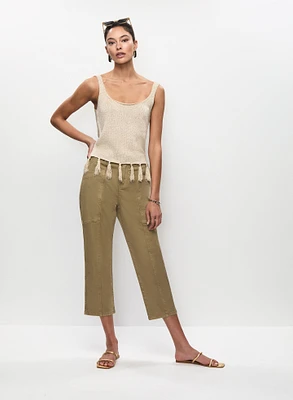 Fringe Tank Top & Slim Leg Pants