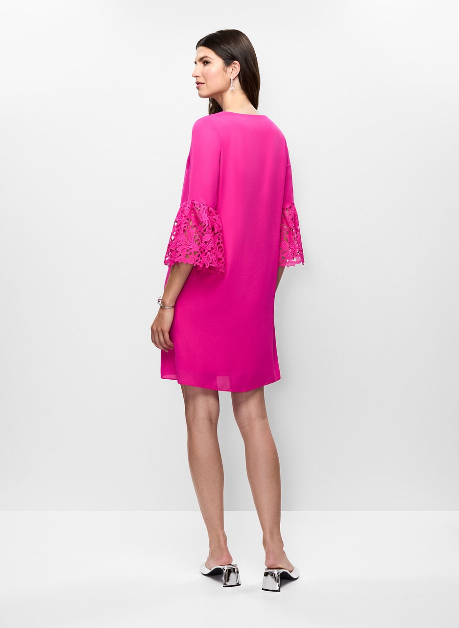 Joseph Ribkoff - Lace Bell Sleeve Dress