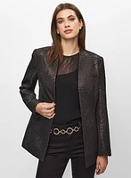 Metallic Jacquard Motif Blazer