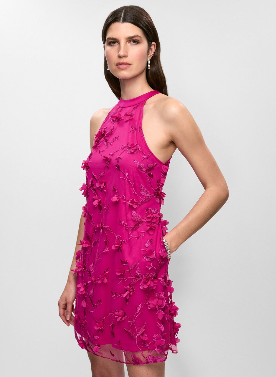 Adrianna Papell - Sleeveless Rosette Dress