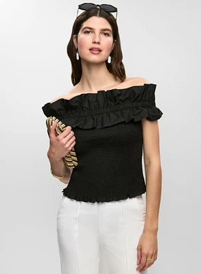 Frilled Off-the-Shoulder Top