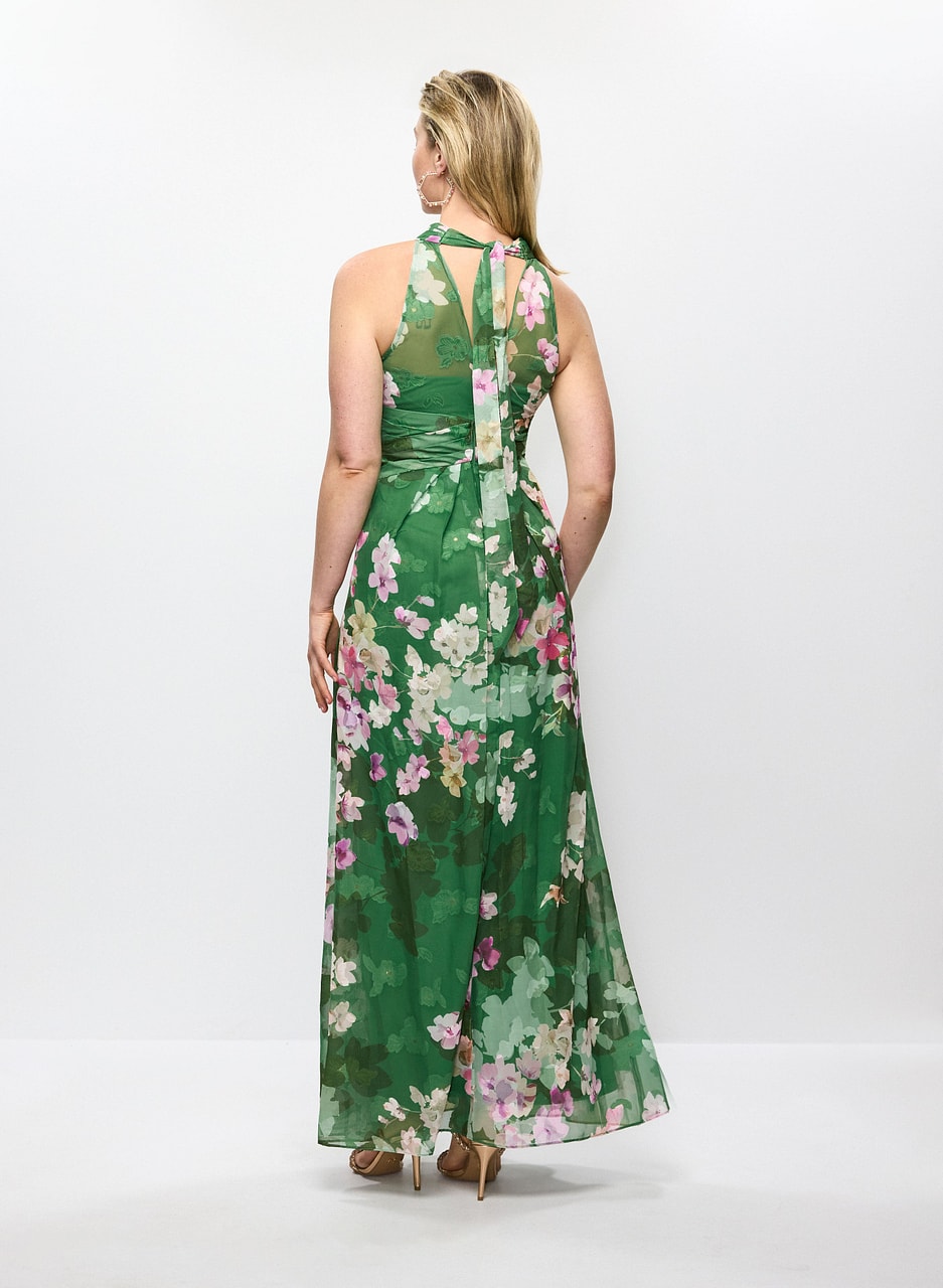 Floral Halter-Neck Dress