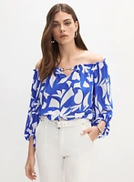 Joseph Ribkoff - Abstract Off-Shoulder Blouse