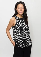 Sleeveless Polka Dot Blouse