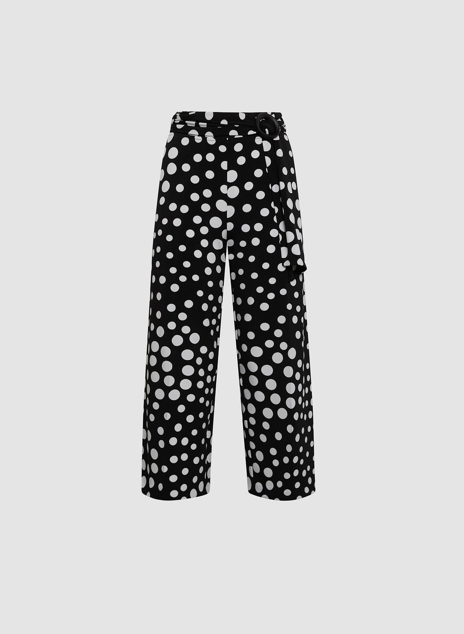 Belted Polka Dot Capris