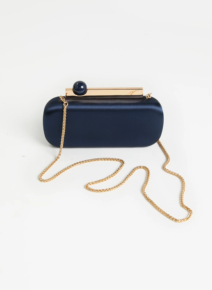 Box Clutch With Chain Strap