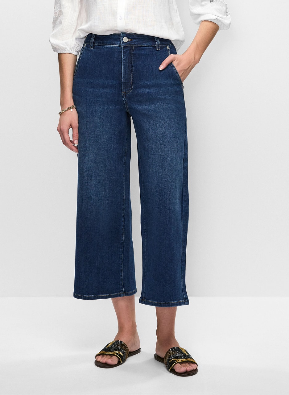 High Waist Culotte Jeans